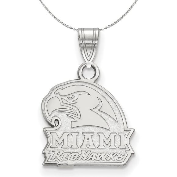 Sterling Silver Miami U. Small Pendant Necklace - 16 Inch - Picture 1 of 7